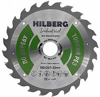 Диск пильный Hilberg Industrial Дерево тонкий рез 190х30х24Т
