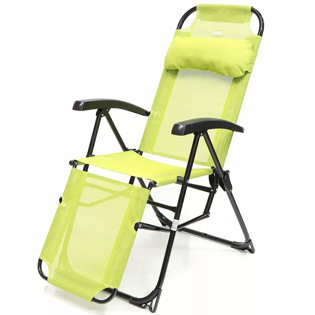 Кресло-шезлонг складное NIKA К3 с подножкой (лимонный) - фото 1 - id-p180648381