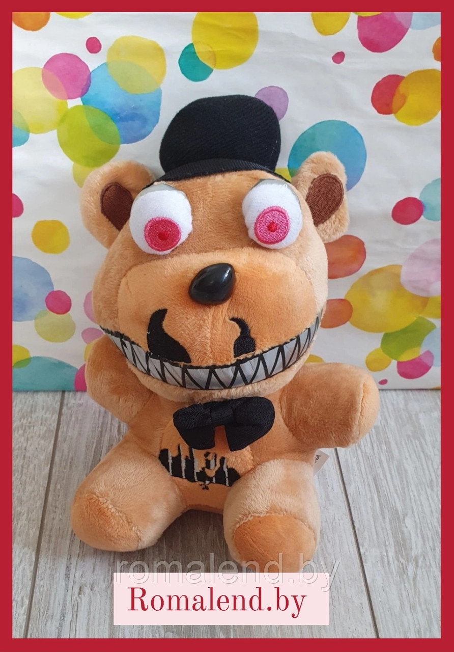 Мягкая игрушка аниматроник кошмарный Фредди 25 см Nightmare Freddy. - фото 1 - id-p167487916