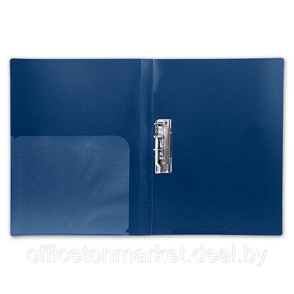 Папка с зажимом и карманом "В-611 inФормат", синий - фото 2 - id-p137120223