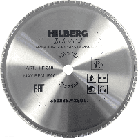 Диск пильный серия Hilberg Industrial Металл 350х80Тх25,4 mm