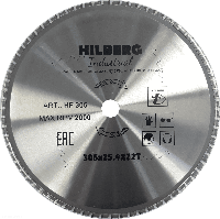 Диск пильный серия Hilberg Industrial Металл 305х72Тх25,4 mm