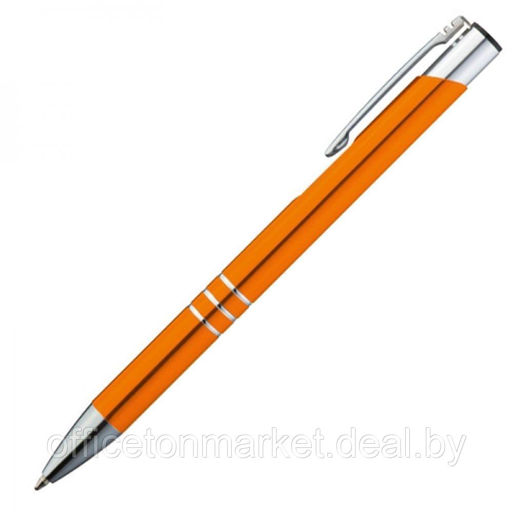 Ручка шариковая автоматическая "Ascot", 0.7 мм, оранжевый, серебристый стерж. синий - фото 2 - id-p148289682