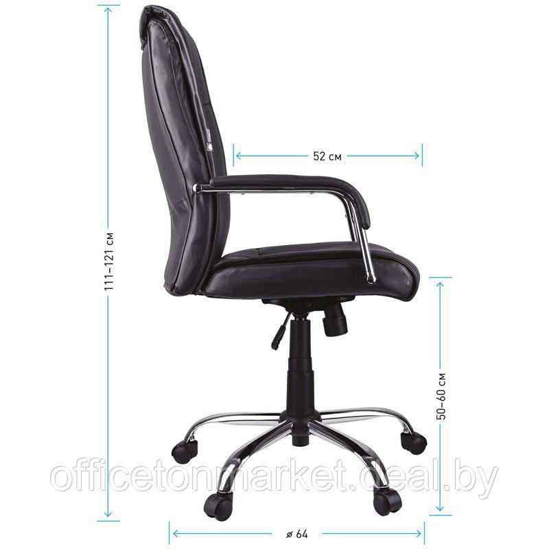Кресло для руководителя Helmi "HL-E03 Accept", экокожа, металл, черный - фото 7 - id-p157279386