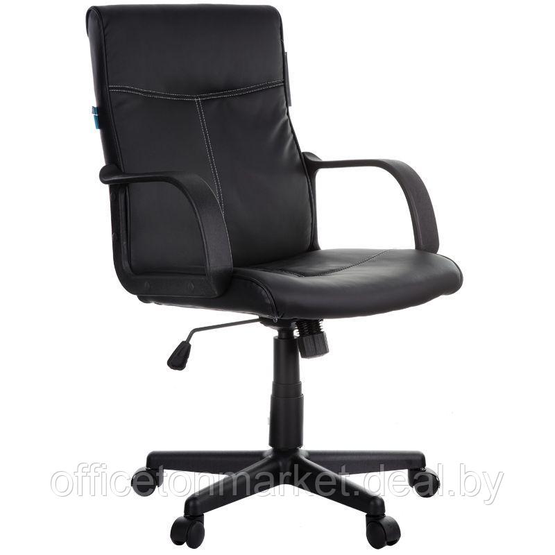 Кресло для персонала Helmi HL-M03 "Referent", экокожа, пластик, черный - фото 1 - id-p157279393