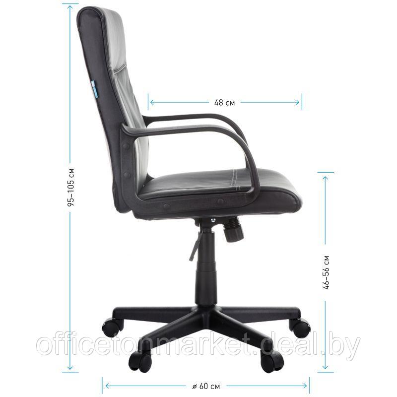Кресло для персонала Helmi HL-M03 "Referent", экокожа, пластик, черный - фото 9 - id-p157279393