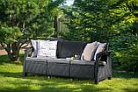 Диван пластиковый KETER CORFU LOVE SEAT MAX, графит, фото 2