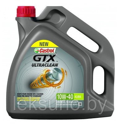 Castrol GTX ULTRACLEAN 10W-40 4л масло моторное (Germany), фото 2