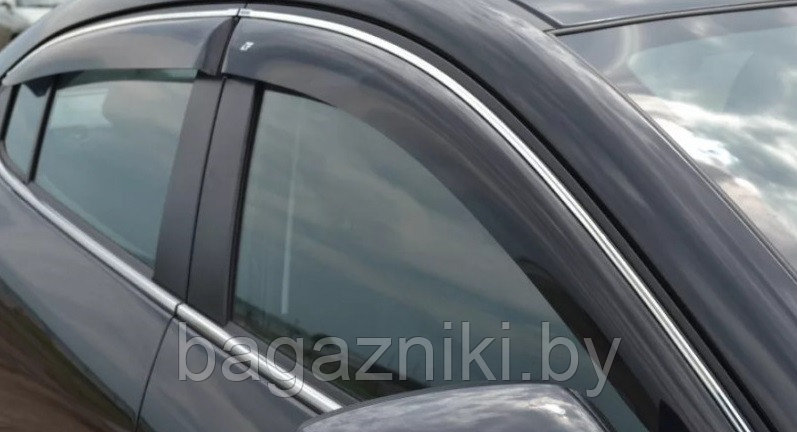 Ветровики клеящиеся Cobra tuning Kia Sorento с 2014 с хромом - фото 1 - id-p180664043