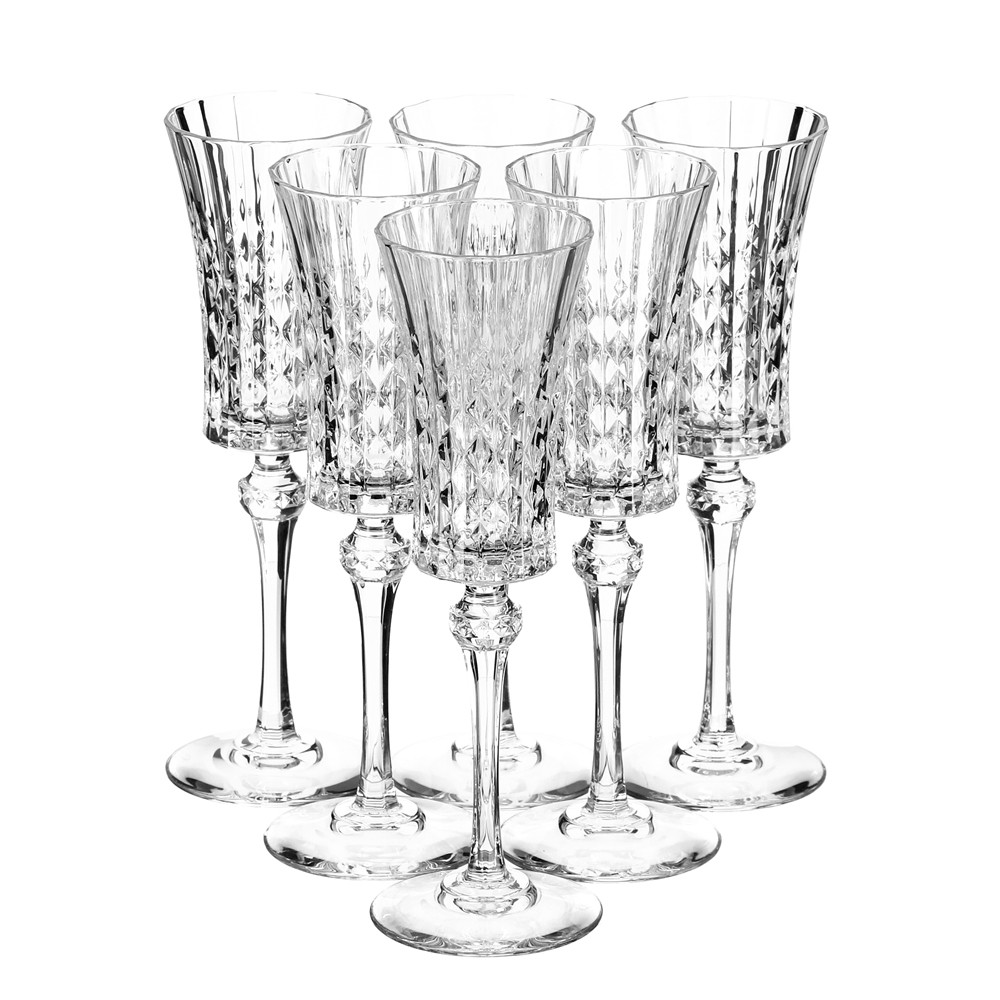 Набор бокалов для шампанского 6шт Cristal Darques (France) 150ml - фото 4 - id-p180665399