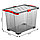 Контейнер для хранения с колесами Evo Total 65 л, антрацит/красный, фото 4