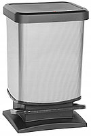 Урна для мусора с педалью Paso 20л, черный/карбон