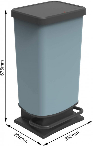 Урна для мусора с педалью Paso 40 л Eco, голубой - фото 4 - id-p180680611