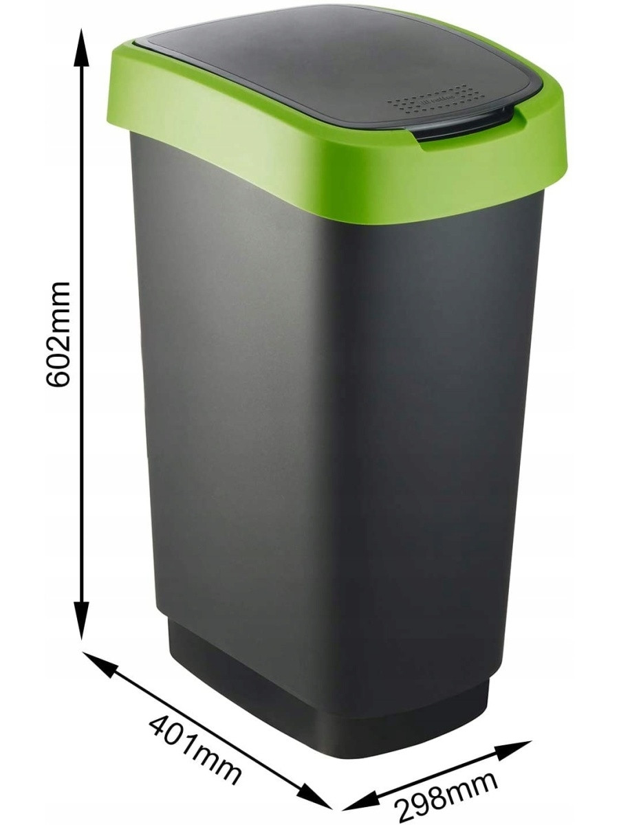 Урна для мусора Twist 50 л Eco, зеленый - фото 2 - id-p180680615