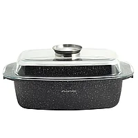 Гусятница (Утятница) с крышкой Kamille 32см из литого алюминия антипригарная KM-4433, фото 4