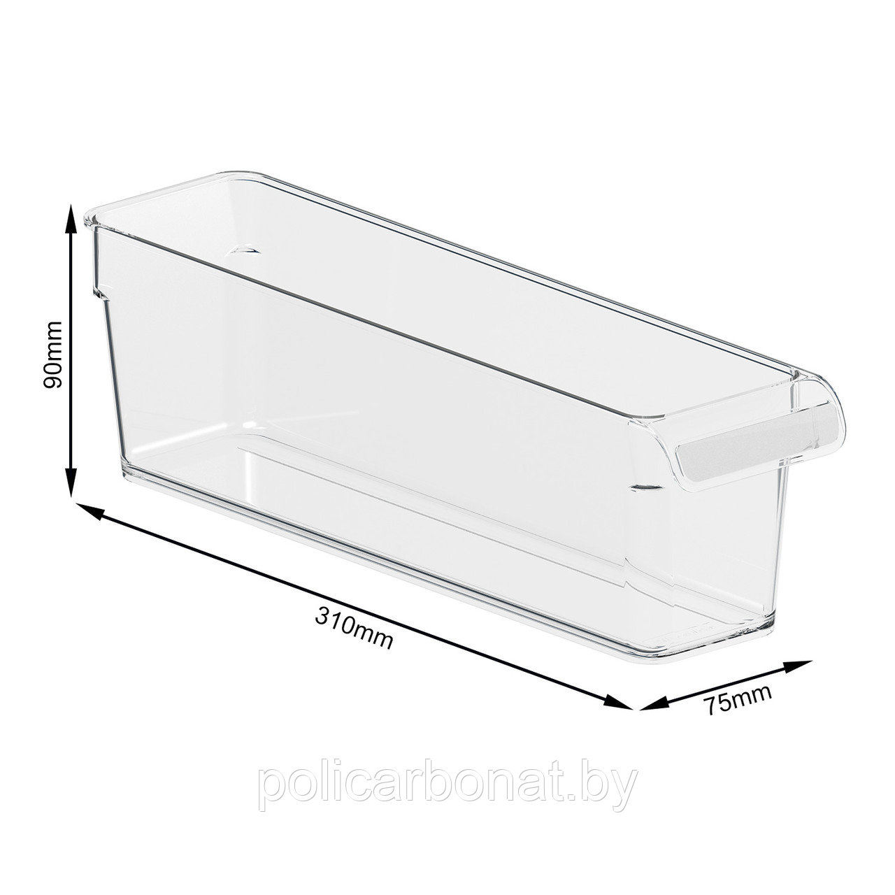 Органайзер для холодильника Loft S 1,6 л, прозрачный - фото 7 - id-p180686453