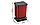 Мусорный контейнер с педалью PASO Treteimer 20L, черный/красный, фото 2