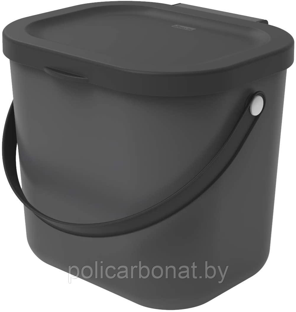 Контейнер для раздельного сбора мусора 6 л ALBULINO, серый