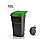 Урна для мусора на колесах Atlas 100 л, черный/зеленый, фото 3