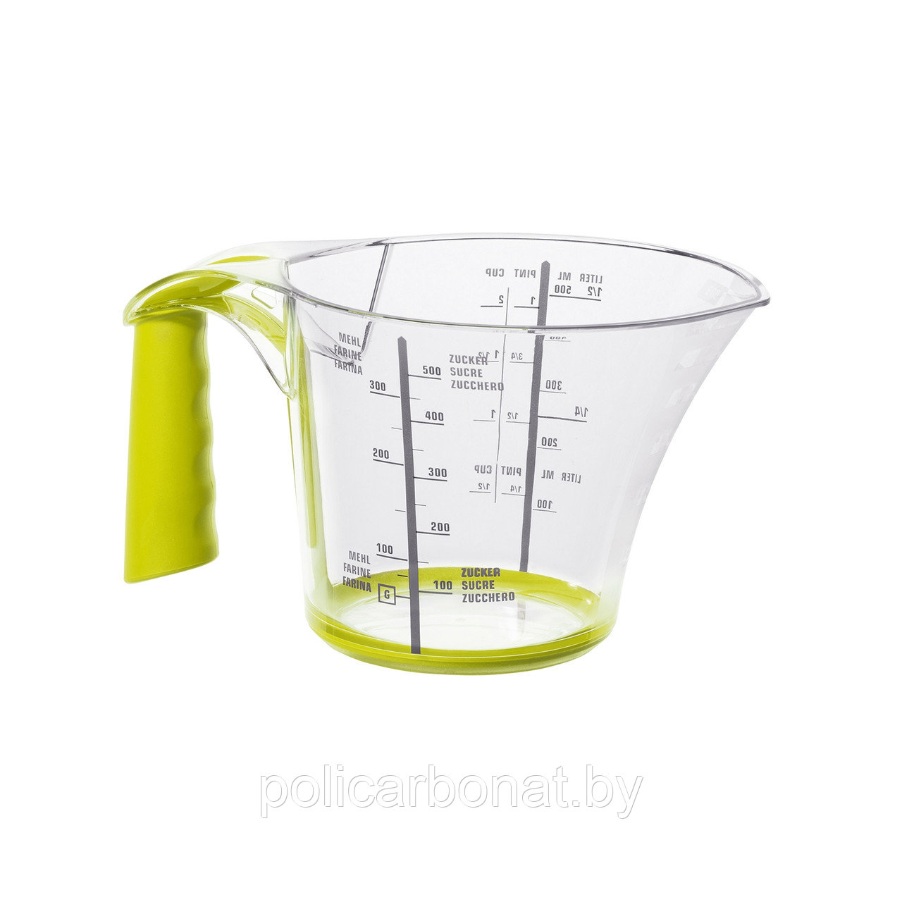Мерный стакан Loft 0,6 л, прозрачный/зеленый - фото 1 - id-p180686616