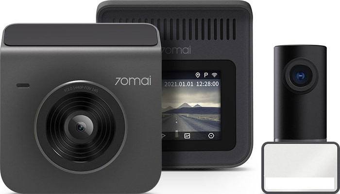 Автомобильный видеорегистратор 70mai Dash Cam A400 + камера заднего вида RC09 (серый) - фото 1 - id-p180689360