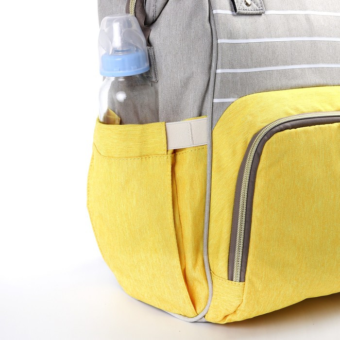 Рюкзак женский, для мамы и малыша, модель «Сумка-рюкзак», цвет жёлтый - фото 4 - id-p180692169