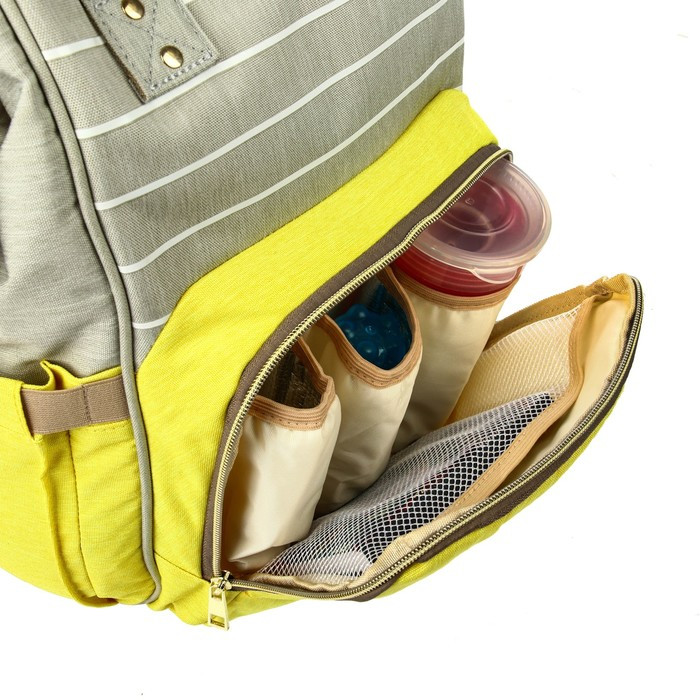 Рюкзак женский, для мамы и малыша, модель «Сумка-рюкзак», цвет жёлтый - фото 8 - id-p180692169