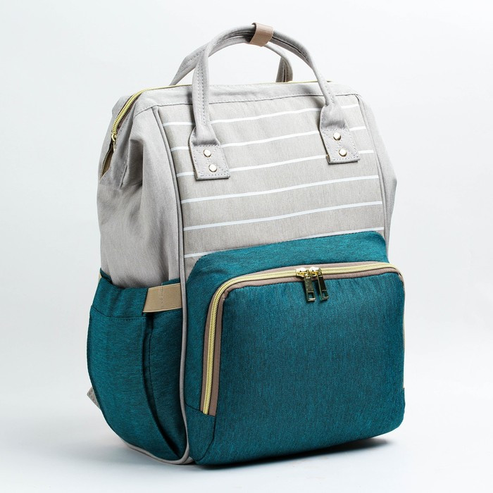 Рюкзак женский, для мамы и малыша, модель «Сумка-рюкзак», цвет зелёный - фото 1 - id-p180692170