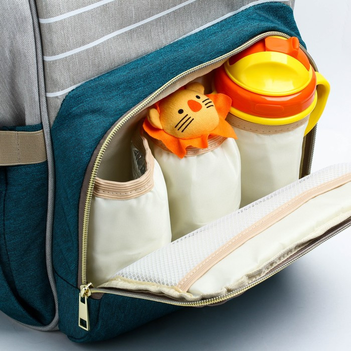 Рюкзак женский, для мамы и малыша, модель «Сумка-рюкзак», цвет зелёный - фото 8 - id-p180692170