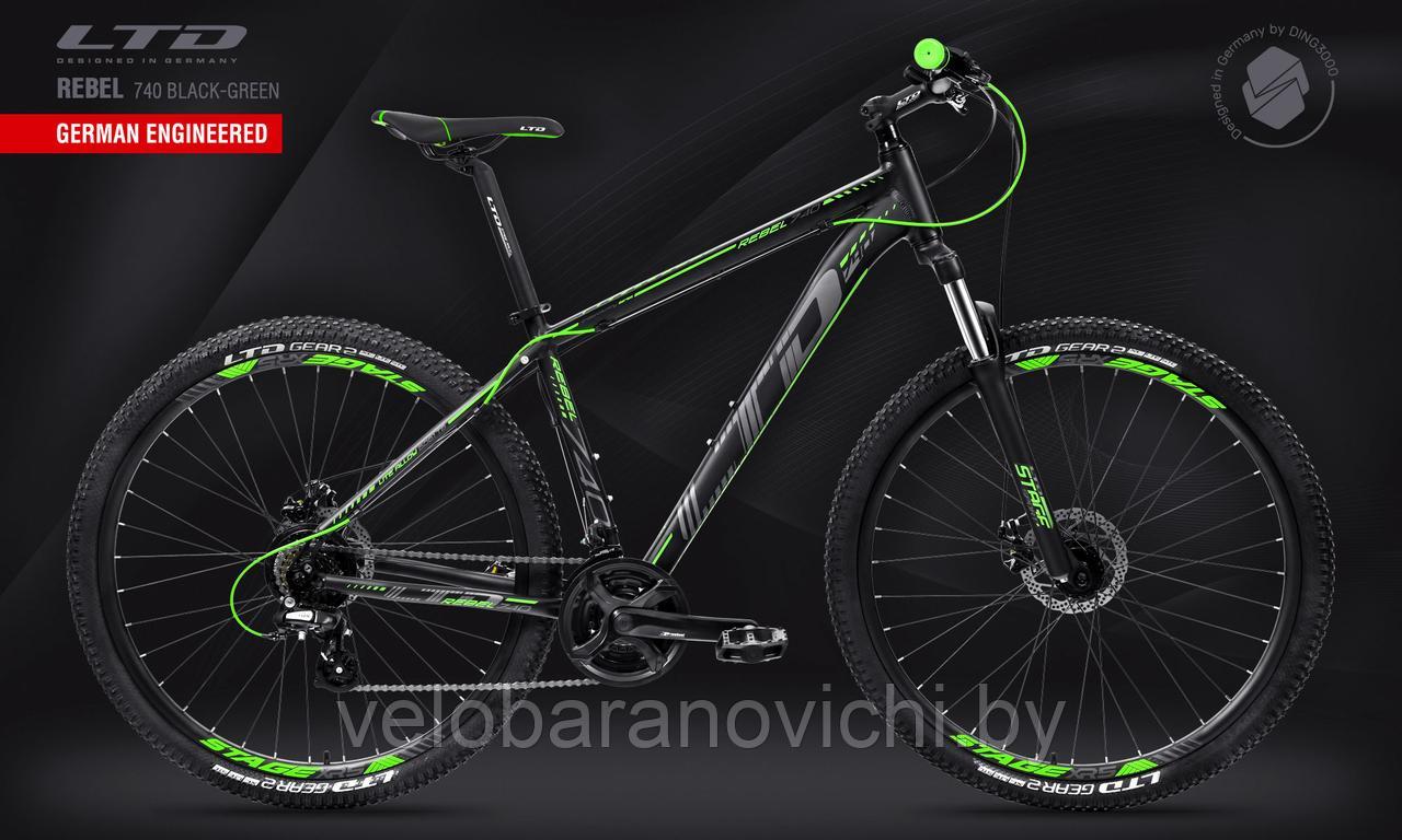Велосипед LTD Rebel 740 Black-Green 27.5" (2022)
