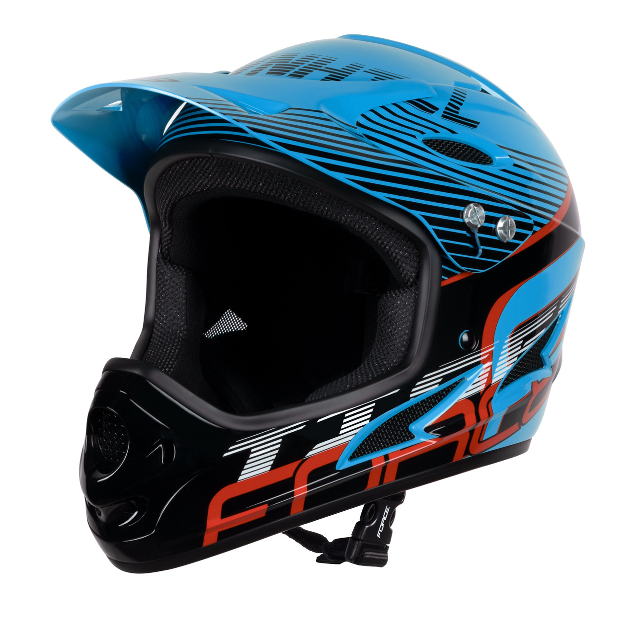Шлем Force, TIGER Downhill, сине-черно-красный, L-XL - фото 3 - id-p180704322