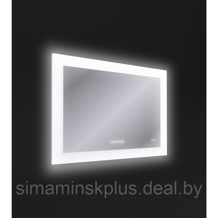 Зеркало Cersanit LED 060 DESIGN PRO 80x60 см, с подсветкой, антизапотевание, часы - фото 2 - id-p180718494
