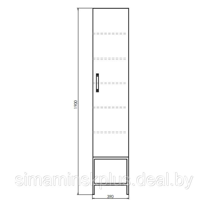 Шкаф-колонна COMFORTY «Бредфорд-40», дуб темный - фото 2 - id-p180718530