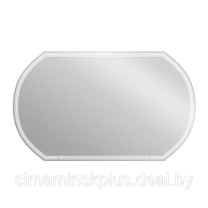 Зеркало Cersanit LED 090 design 100x60 см, с подсветкой, с антизапотеванием, овальное - фото 1 - id-p180718500