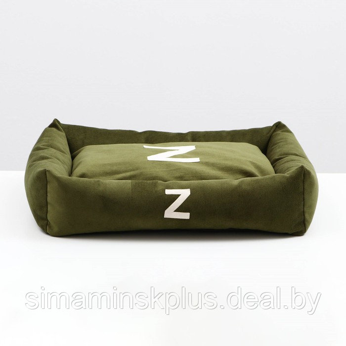 Лежанка "Z", 53 х 44 х 11 см, зелёная, мебельная ткань - фото 2 - id-p180718971