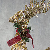 Светодиодная фигура «Олень золотистый» 50 × 85 × 18 см, металл, 220 В, свечение тёплое белое, фото 3