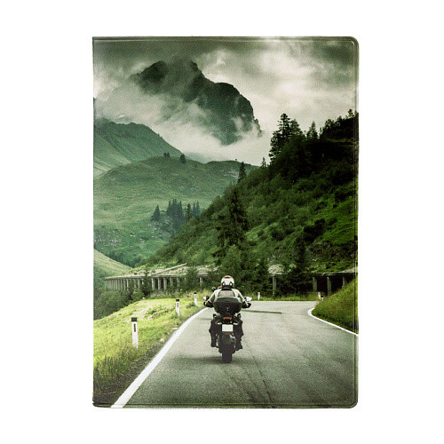 Обложка на автодокументы "Мотоцикл в горах" - фото 1 - id-p180719374