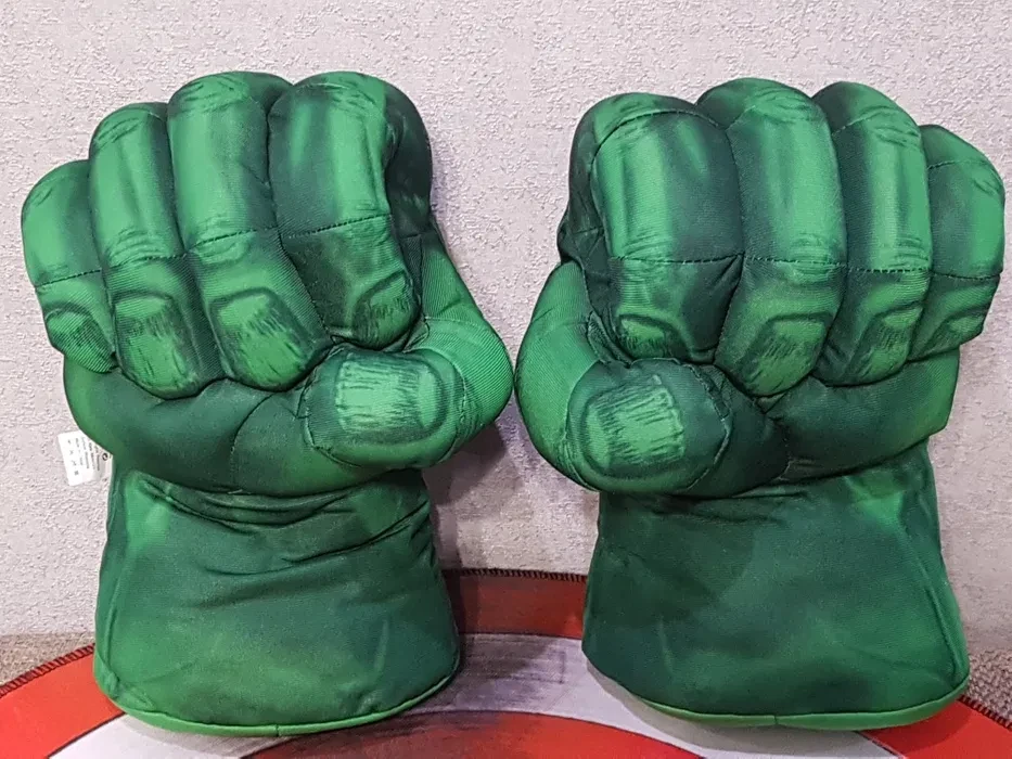Детские боксерские перчатки руки Халк Hulk, железный человек iron man,танос,капитан америка 2шт 33см - фото 4 - id-p180719828