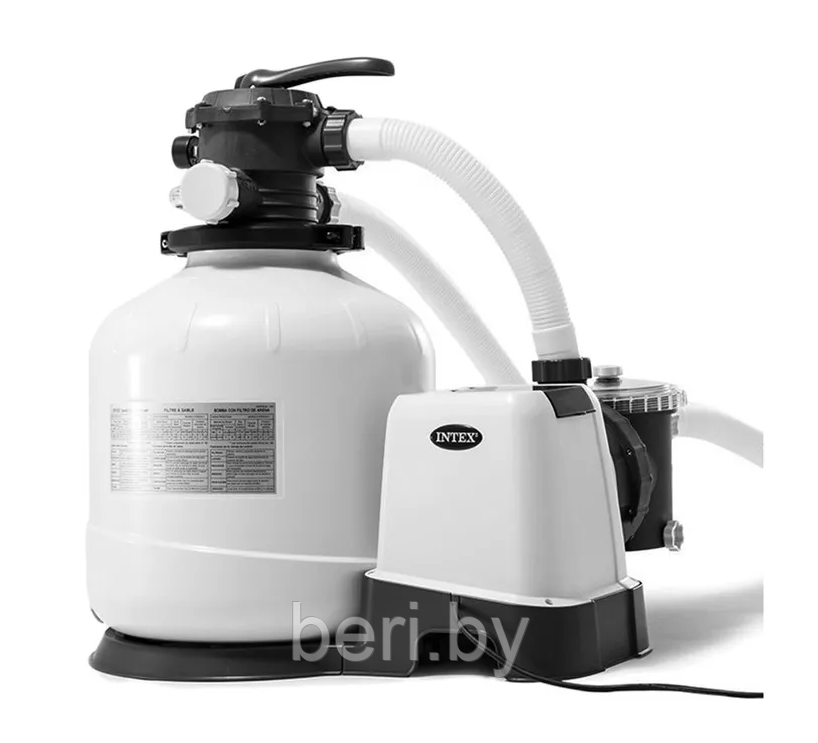 INTEX 26652 Фильтр-насос электрический с песочным фильтром KRYSTAL CLEAR, 220 -240V, 12 000 л/час, интекс - фото 1 - id-p180739274