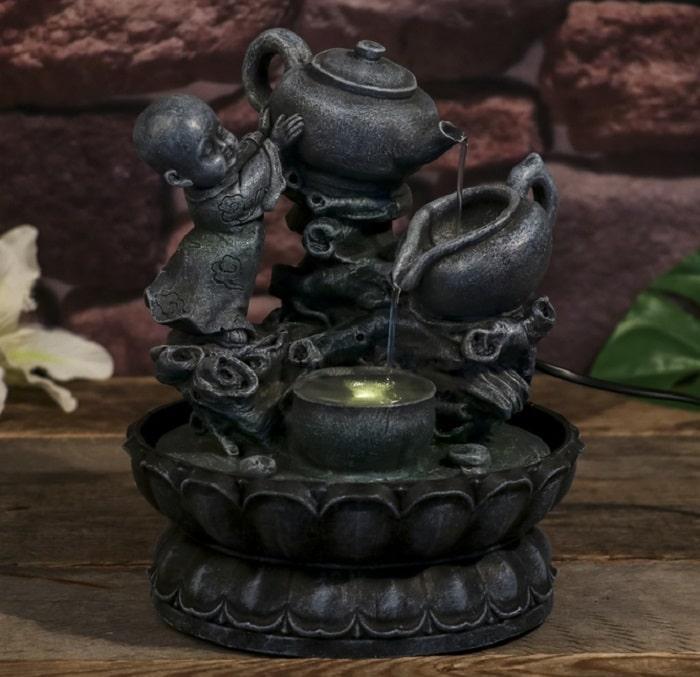 Фонтан декоративный «Маленький Будда с чайником» световой - фото 3 - id-p180739288