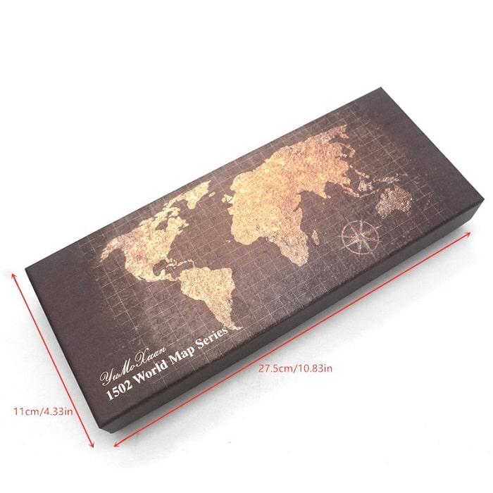 Подарочный письменный набор с пером «Карта мира» - фото 2 - id-p180739310