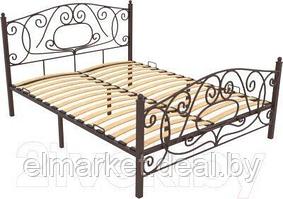Кровать Князев Мебель Виктория коричневый
