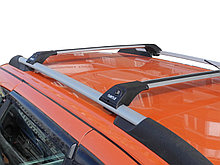 Багажник Tourmaline V1 серебристый на рейлинги Fiat Croma II, универсал, 2005-2011