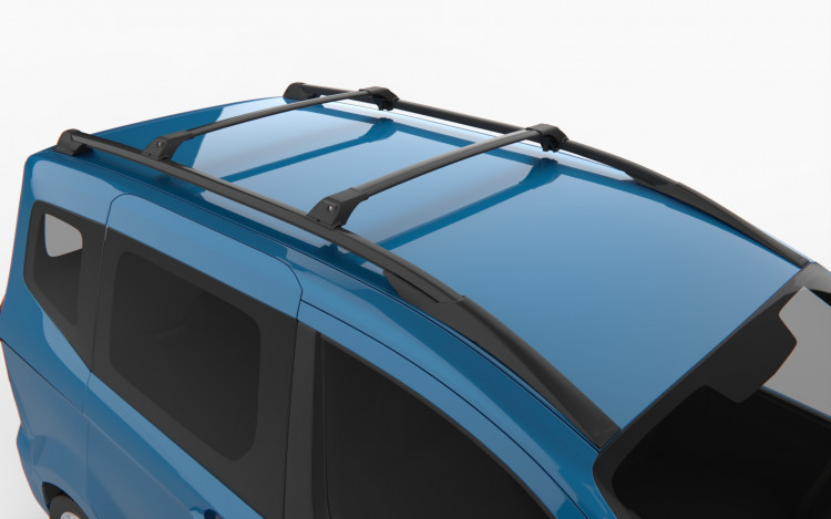 Багажник Tourmaline V1 черный на рейлинги Dodge Journey, универсал, 2008-…