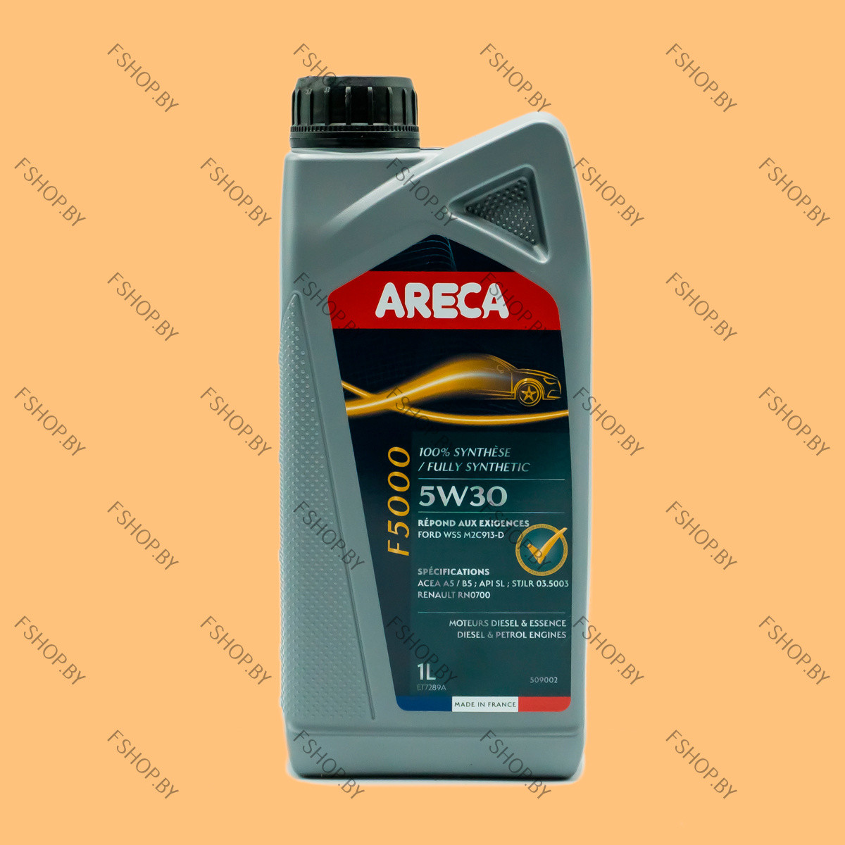 ARECA F5000 5W30 - 1 литр — Синтетическое моторное масло — Бензиновое-Дизельное