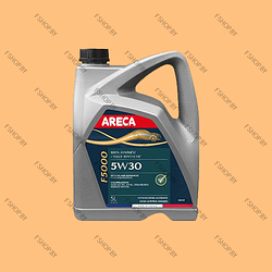 ARECA F5000 5W30 - 5 литров — Синтетическое моторное масло — Бензиновое-Дизельное