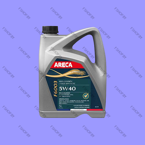 ARECA F6003 5W40 - 5 литров Синтетическое моторное масло Бензиновое-Дизельное - фото 1 - id-p180583694