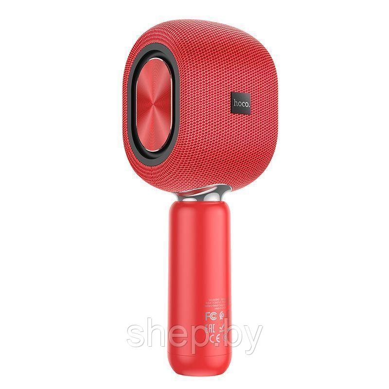 Микрофон беспроводной с колонкой Hoco BK8, цвет: красный