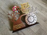 Часы с деревом и совой, фото 2