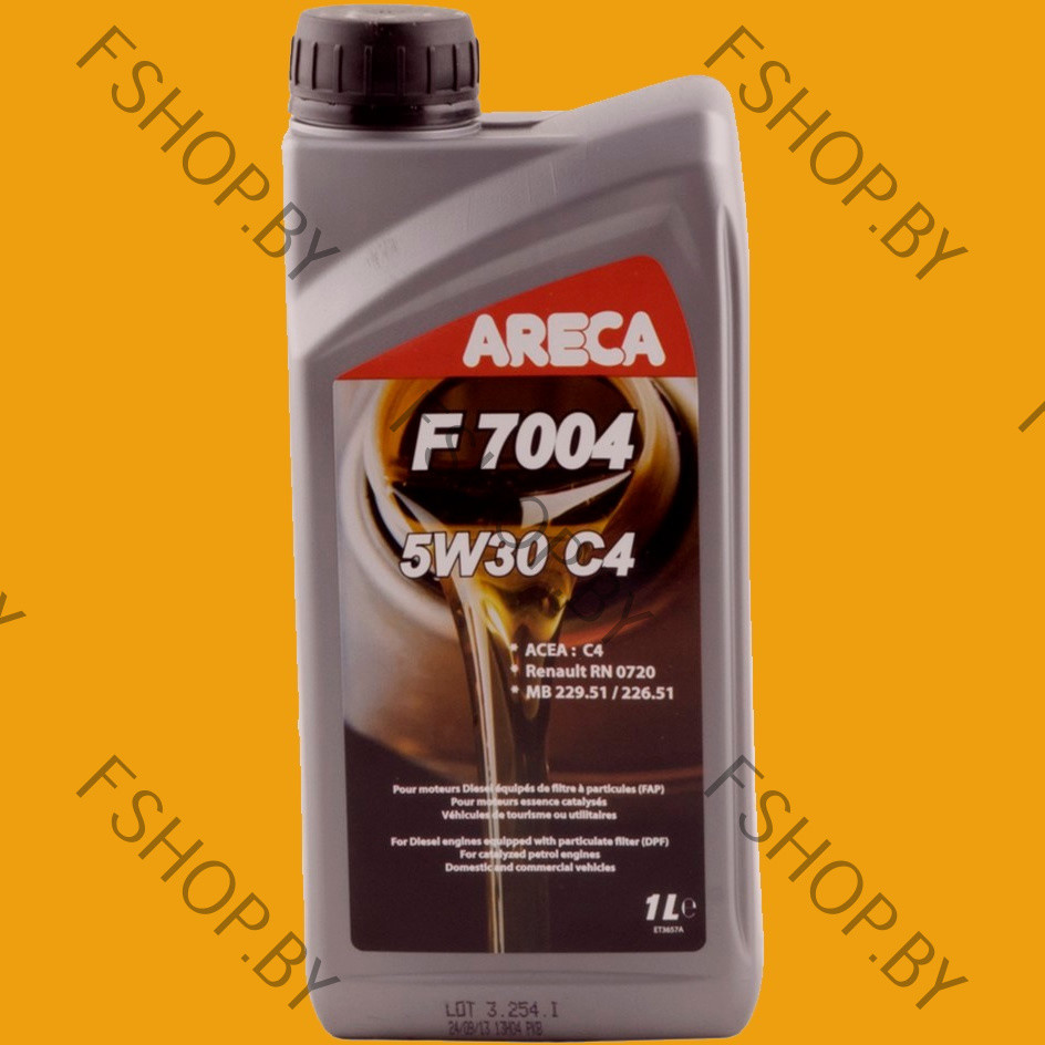Масло моторное ARECA F7004 5W30 - 1 литр для БМВ Шевроле Форд Инфинити Лифан Мазда Мерседес Мини Рено
